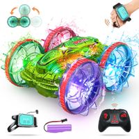 Amphibious Remote Control Car Car 4WD RC Stunt Car with Waterproof Gesture Sensing 2.4GHz RC Boat 360 Degree Flips Rotation Pool Toys