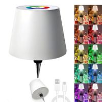 RGB Wireless Bottle Lamp，Wine Bottle Lights, 16 Million Colors Stepless Dimming Bottle Lamp Shade, for Decorating Living Rooms, Parties, Bars, White