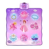 Dance Mat,Electronic Musical Dancing Challenge Princess Dance Pad Game with LED Lights Educational Toys for Kids Age 3-12