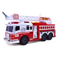 Fire Truck Motorized with Lights, Siren Sound, Working Water Pump and Rotating Rescue Ladder Electric, Size 15 Inch for Kids Aged 3 Up Years Old