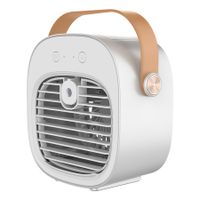 Portable Air Conditioner, USB Rechargeable Air Conditioner, 3 Speed Quiet Air Cooler for Desktop,Office、Bedroom,Travel (White)