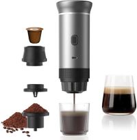 Portable Coffee Maker Espresso Machines  Travel Camping Coffee Makers Battery   Self Heating Car Coffee Maker SUITABLE Ground Coffee  Capsule