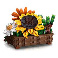 Flower Plants Building Set, Sunflower Succulent Bonsai Building Toy Set, Collection Creative Build and Display Set for Kids, Home Decor