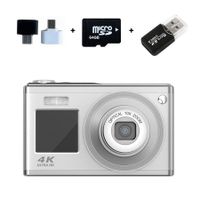 Digital Camera 2.88 Inch Portable Digital Camera Compact Camera 60MP 4K 16X Zoom Autofocus Self-Timer Image Stabilization 64GB Memory Card Best Gift for Kids Boys Girls