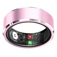 Smart Ring Sleep Tracker Ring Waterproof Fitness Ring for Activity Monitoring/Steps/Distance/Air Gestures for iOS Android (Pink,#10)