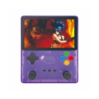 64G Handheld Game Console, Portable Retro Video Game Console, Dual 3D Joystick, 15 Emulators, Support TV Output (Pruple)