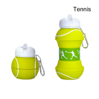 Foldable 550ML Tennis Water Bottles Portable Sports Bottle Outdoor Sports Tennis Ball Shaped Water Cup Bottle