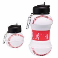 Foldable 550ML Basetball Water Bottles Portable Sports Bottle Outdoor Sports Basetball Ball Shaped Water Cup Bottle