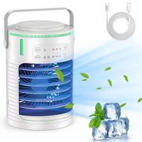 Portable Air Conditioners Fan with 3 Speeds 7 Colors, Small Mini Ac Unit for Bedroom Office Outdoor Camping