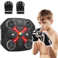 Music Boxing Machine Sport Toys,Wall Mounted Bluetooth Smart Punching Target Toys,Training Pad Toy with Boxing Glove,Ideas Toys for Age3+ Years Old