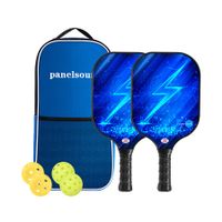 Paddles Set of 2, Lightweight Pickleball Rackets with Pickleball Carrying Bag, Pickleball Gifts for Beginners and Pros