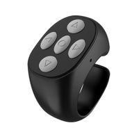 Wireless Bluetooth Remote Control,Remote Control Page Turner Bluetooth Scroller Ring,Short Video and Music Camera Shutter Remote Controller (Black)