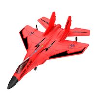 Remote Control Airplane for Kids, Radio Controlled Fighter Jet Aircraft with Automatic Balance System, Gift for Birthdays and Christmas (Red)