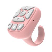 TikTok Scrolling Ring for iPhone Fingertip Wireless Bluetooth Remote Control Compatible with iOS/Android, Pink