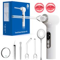 Electronic Tonsil Stone Remover Vacuum，7 in 1 Tonsil Stone Removal Kit, Fight Bad Breath, Mouth Cleaning Oral Care, White