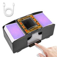 Automatic Card Shuffler,2 Decks,USB Rechargable Battery Electric UNO Poker Shuffler,Playing Card Shuffler for Home Card Game,Travel