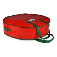 30 inch Christmas Wreath Storage Bag, 76 x 76 x 18cm, Durable, Tarp Material, Zipper, Sturdy Carry Handles, Pest Protection