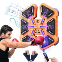 Music Boxing Machine with Boxing Gloves, Boxing Game Equipment Workout Punching Machine for Teenagers Boys Girls Gifts (Orange)