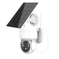 WiFi Security Camera 4MP Outdoor Solar Powered 2.4G 360 Degree View Pan Tilt Home Security System With Motion Detection Full Color Recording