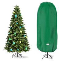 9FT Christmas Tree Storage Cover, Tear Resistant Adjustable 9 FT Christmas Tree Storage Bag for Artificial Tree Standing, Green