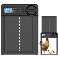 Automatic Chicken Coop Door,Battery-Powered Aluminum Automatic Chicken Door with Anti-Pinch Feature,Timer and LCD Display