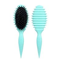 Curl Brush, Curl Defining Brush, for Combing and Shaping Men and Women,Reduce Pulling and Curl Separation for Defined Curls 1 Pack (Green)