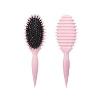 Curl Brush, Curl Defining Brush, for Combing and Shaping Men and Women,Reduce Pulling and Curl Separation for Defined Curls 1 Pack (Pink)