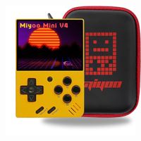 Miyoo Mini V4 Handheld Game Console 2.8-inch 750*560 IPS Screen 2000mAh Miyoo-Mini v4 with Portable Case Yellow