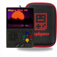 Miyoo Mini V4 Handheld Game Console 2.8-inch 750*560 IPS Screen 2000mAh Miyoo-Mini v4 with Portable Case Black