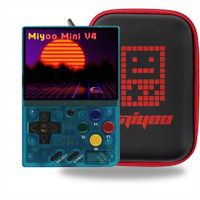 Miyoo Mini V4 Handheld Game Console 2.8-inch 750*560 IPS Screen 2000mAh Miyoo-Mini v4 with Portable Case Blue