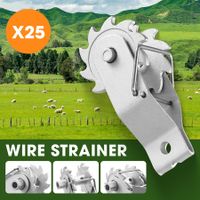 25pcs Fence Wire Strainers Ratchet Fencing Tensioners Ratchet Crimpers Straining Crimping Tight Tool Aluminium Galvanised Steel for Farm Garden Yard