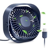 Mini Small Electric Fan, Portable USB Charging Personal Fans for Home Office (Blue)