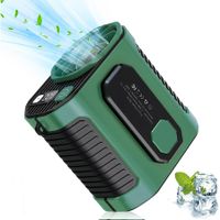 Portable Waist Fan with Clips, LED Light, Battery Display Screen, Cool Clip Fan Under Shirt & Belt Fan, Lightweight, Rechargeable (Green)