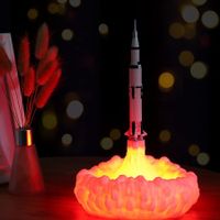 3D Print Rocket Night Lamp Rocket Space Shuttle Lamp Desktop Ornaments for Home Office Birthday