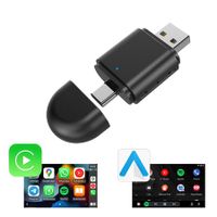 Wireless Carplay Adapter & Android Auto USB + Type-C Dual Interface 2 in 1 Auto Car Play Wireless Dongle for OEM Wired Carplay