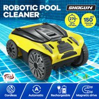 Robotic Pool Cleaner Cordless Auto Electric Suction Vacuum Cleaning Battery Magnetic Drive Sweep 270Min 150 Square Metres Aboveground Inground Swimming