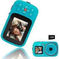 Digital Camera,Point and Shoot Camera with Dual Screen Autofocus 16X Zoom,FHD 1080P 72MP Vlogging Camera,Compact Camera with 32GB Card (Blue)