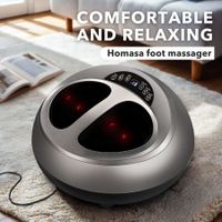 Foot Massager Machine Thai Style Electric 3 Stage Shiatsu Kneading Air Compression Rolling Instep Massage Device Home Portable with Heating