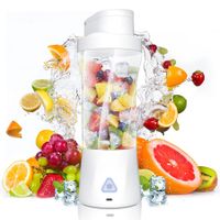 Rechargeable Portable Blender for Shakes and Smoothies,22OZ Mini Personal Blender with 6 Blades,Strong Cutting Bender Bottle Electric Cup,White