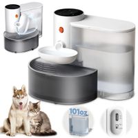 Smart Wireless Pet Water Fountain 3L Large Capacity Automatic Rechargeable Water Dispenser for Dogs and Cats with Anti-Accidental Touch Mode