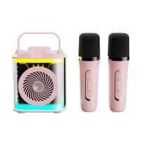 Mini Karaoke Machine, Kids Microphone with 2 Wireless Microphones,Toys Birthday Gifts for Girls and Boy Ages 4-12+ Years Old (Pink)