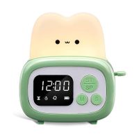 Mini Timer Clock Toaster Lamp, Cute Night Light for Kids, Birthday Gifts for Teen Girls Boys (Green)