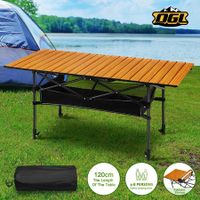 Portable Folding Camping Table Picnic Outdoor Foldable Desk Aluminium with Storage Carry Bag