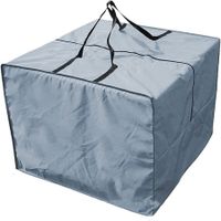 Outdoor Cushion Christmas Storage Bag Square, Patio Furniture Christmas items Storage Bag with Zipper and Handles Color Grey