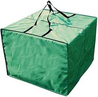 Outdoor Cushion Christmas Storage Bag Square, Patio Furniture Christmas items Storage Bag with Zipper and Handles Color Green