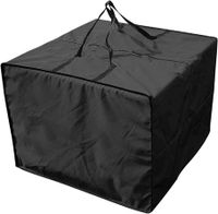 Outdoor Cushion Christmas Storage Bag Square, Patio Furniture Christmas items Storage Bag with Zipper and Handles Color Black