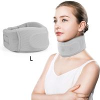 Neck Brace for Neck Support, Neck Support Brace, Adjustable Cervical Collar, Gray, 9.5cm Tall, 50cm Long, L