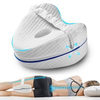 Leg Pillow, Knee Pillow for Side Sleepers,Leg Pillows for Sleeping,Knee Cushion for Sleeping,Suitable for Relieving Leg,Back (White)