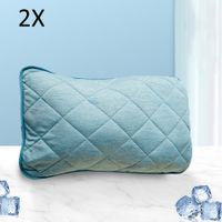 2Pcs Ice Silk Fabric Cool Summer Chill Pillowcase  Pillow Cover 48cmx74cm