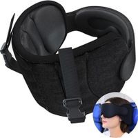 Travel Pillows for Airplanes, Airplane Pillow for Long Flight, Airplane Head Strap with Eye Mask for Sleep, Travel Neck Pillow for Car Road Trip